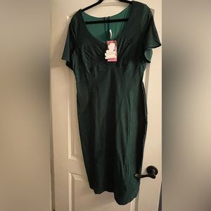 Pinup Couture green wiggle dress